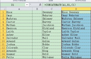 excel name combine finish