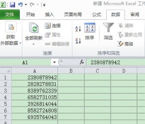 excel number data